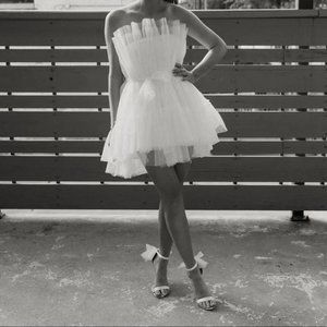 Fashion Nova Exclusive Tulle Mini Dress - White